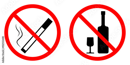 vector - no smoke no alcohol