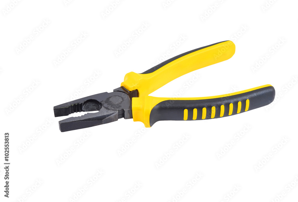 Pliers with yellow handle Pliers with yellow handle