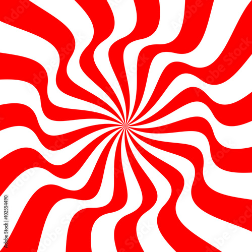 Red white swirl abstract vortex background. Psychedelic wallpaper. Vector illustration