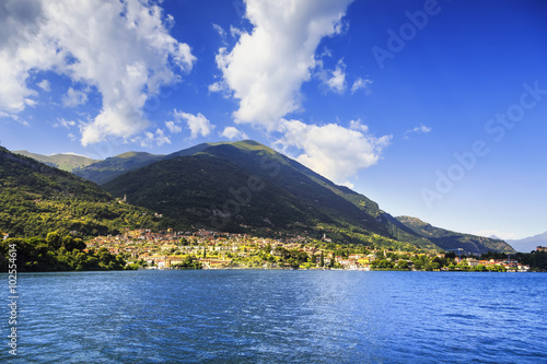 Ossuccio Tremezzina view, Como Lake district landscape. Italy, E