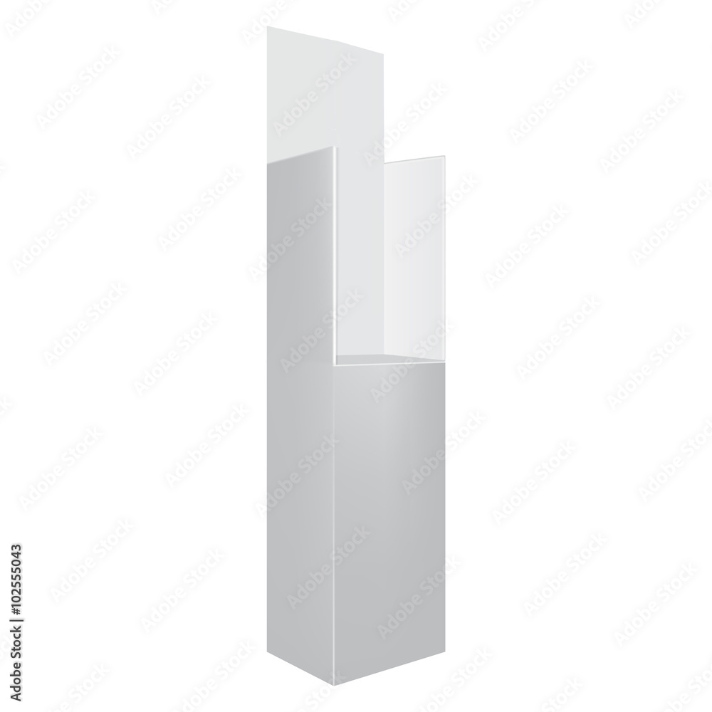 VECTOR ADS: White gray POS POI Outdoor/Indoor 3D Advertising Display on Isolated white background. Mock-up template ready for design. VECTOR ADS: White gray POS POI Outdoor/Indoor 3D Advertising Display on Isolated white background. Mock-up template ready for design.
