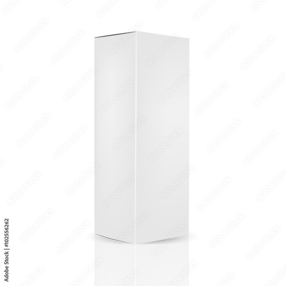 VECTOR PACKAGING: White gray packaging box on isolated white background. Mock-up template ready for design VECTOR PACKAGING: White gray packaging box on isolated white background. Mock-up template ready for design