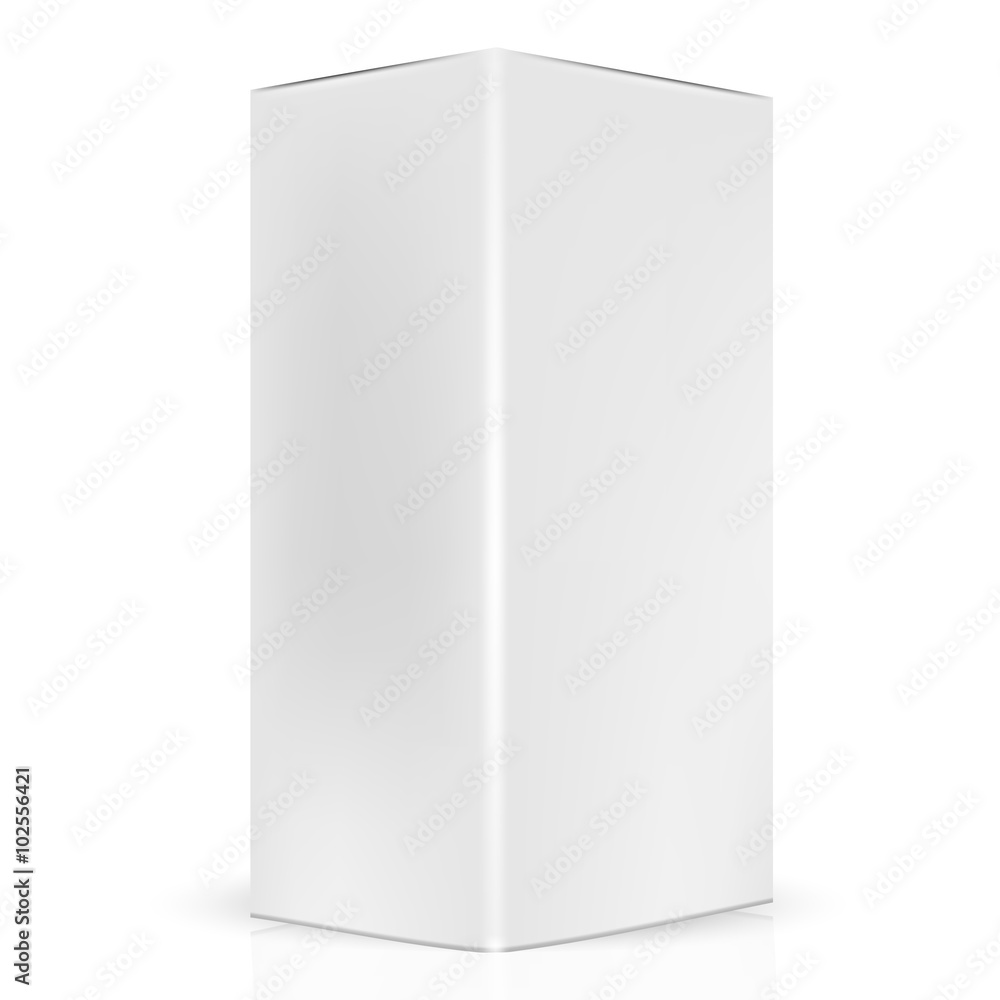 VECTOR PACKAGING: white gray packaging box on isolated white background. Mock-up template ready for design. VECTOR PACKAGING: white gray packaging box on isolated white background. Mock-up template ready for design.