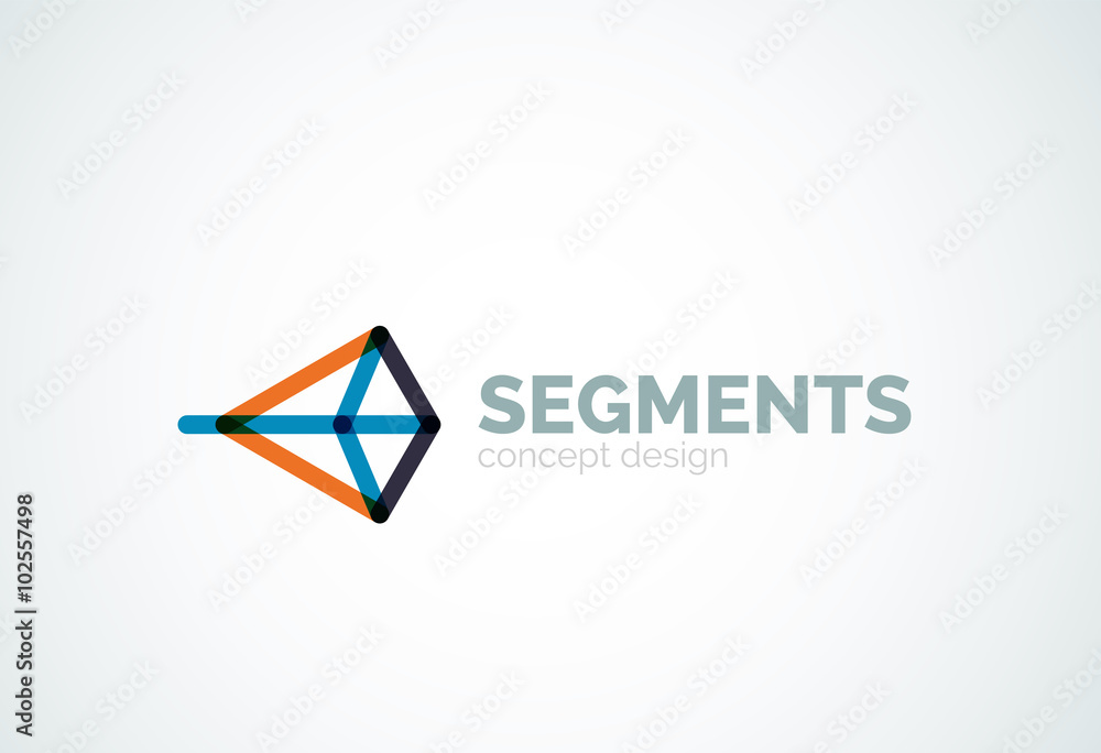 Vector outline minimal abstract geometric logo Vector outline minimal abstract geometric logo