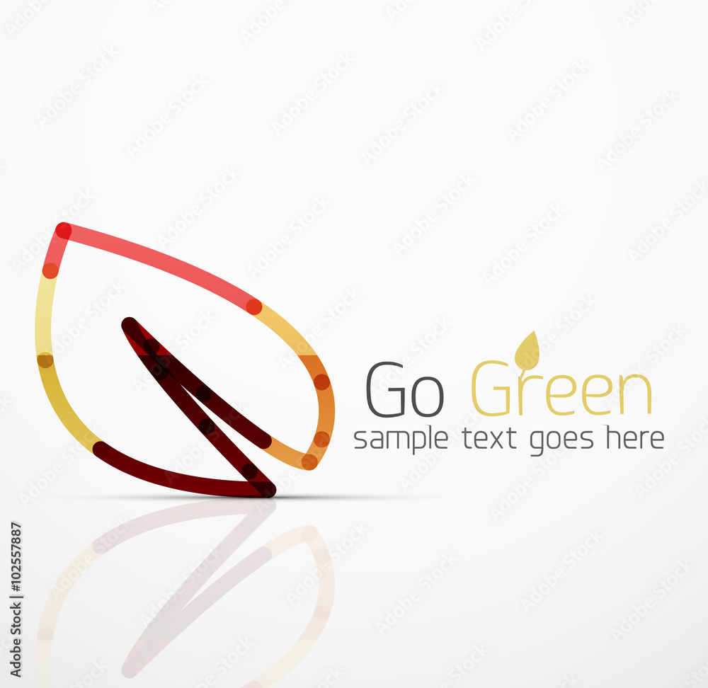 Vector abstract logo idea, eco leaf, nature plant, green concept business icon. Creative logotype design template Vector abstract logo idea, eco leaf, nature plant, green concept business icon. Creative logotype design template