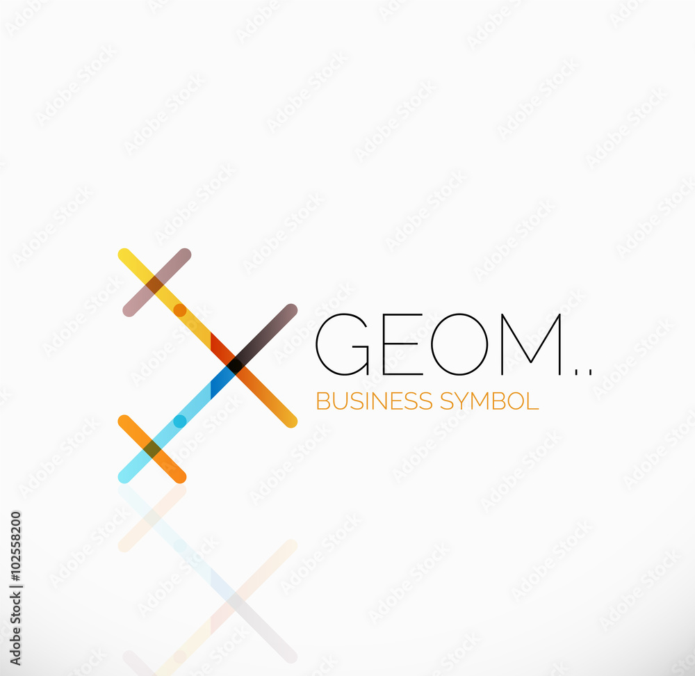 Logo, linear abstract geometric icon Logo, linear abstract geometric icon