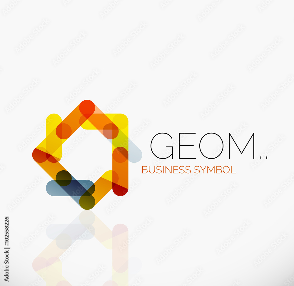 Logo, linear abstract geometric icon Logo, linear abstract geometric icon