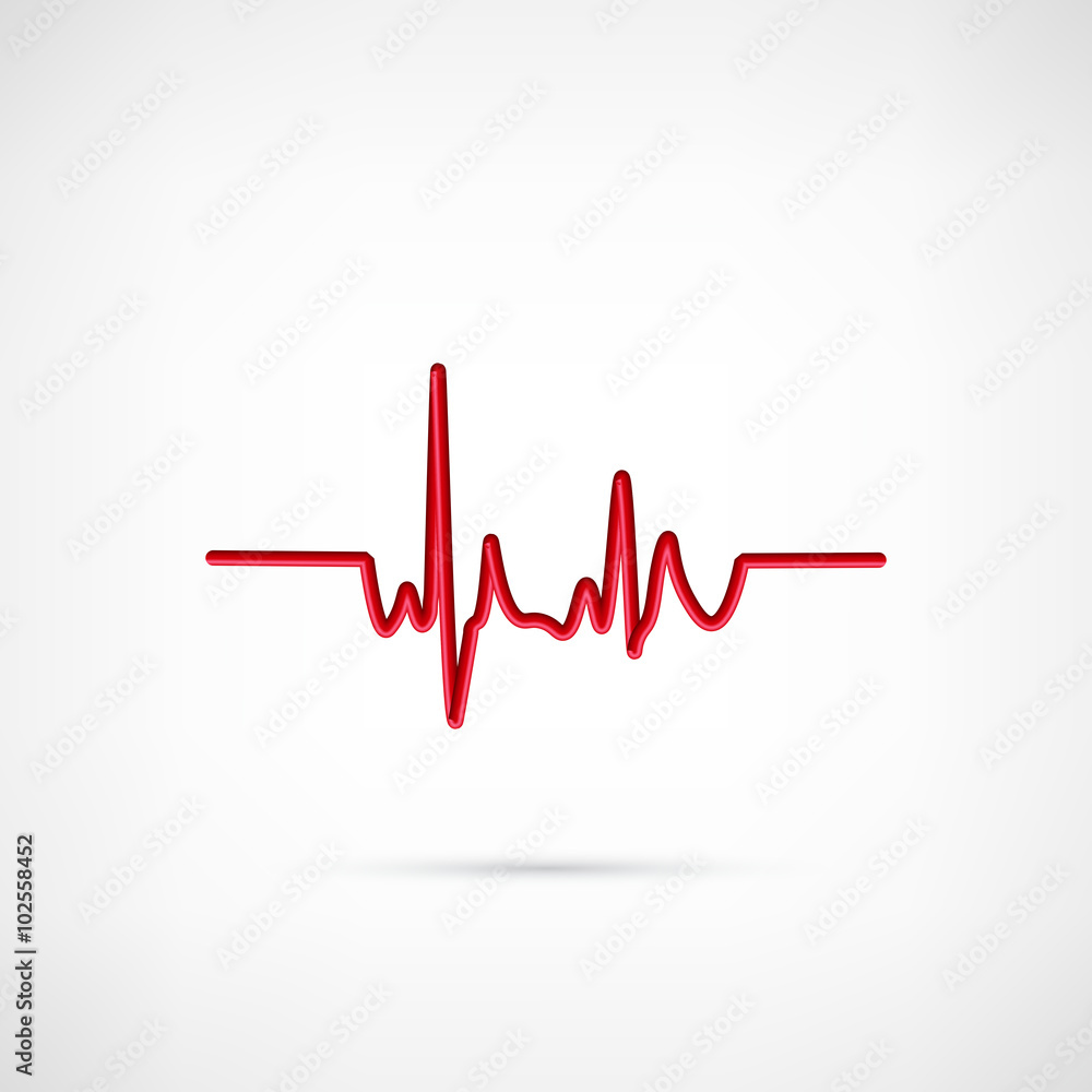 Vector Pulse. Cardiogram Icon. Vector Illustration