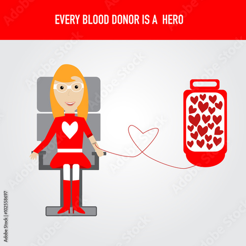 People are hero for blood donation vector .Illustration EPS10.