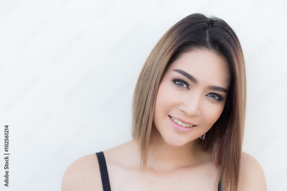 Beautiful young woman's face Beautiful young woman's face