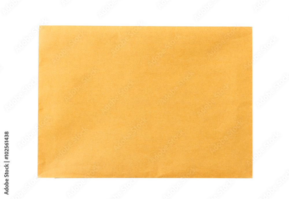 Brown envelope isolated on white Brown envelope isolated on white