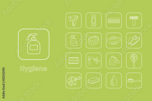 Set of hygiene simple icons