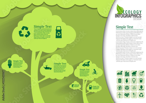 Abstract ecology connection concept background .Vector infograph