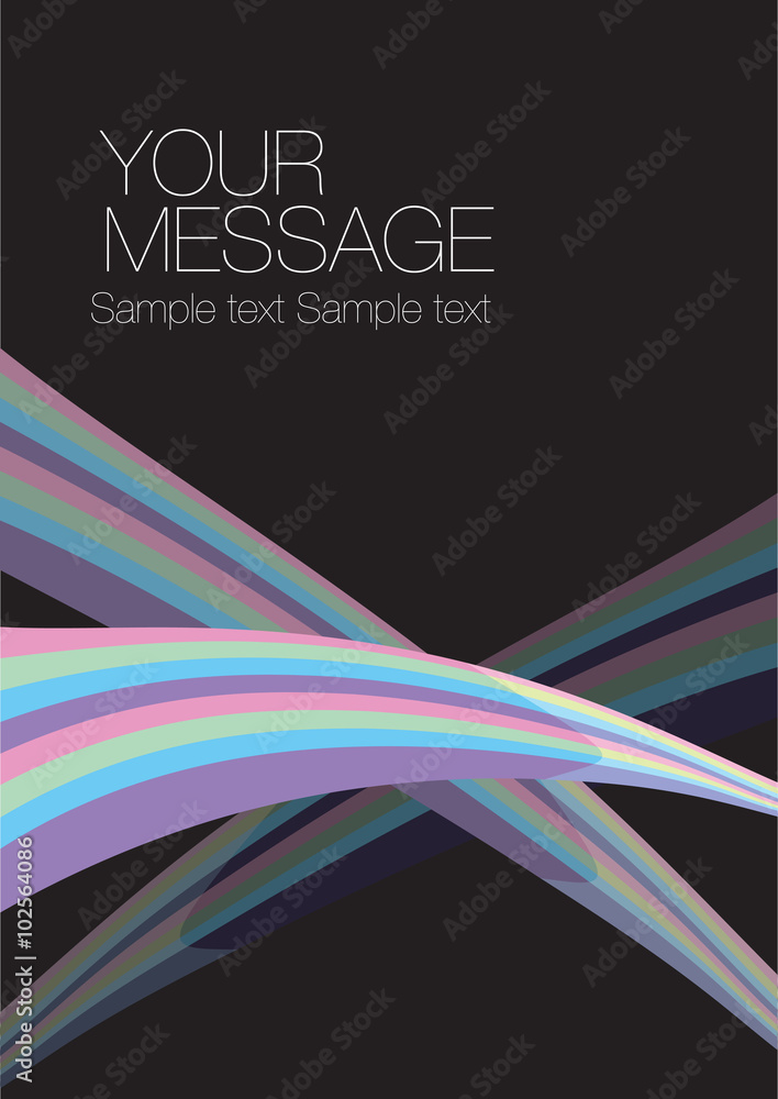 Fototapeta premium Colorful wave layout design