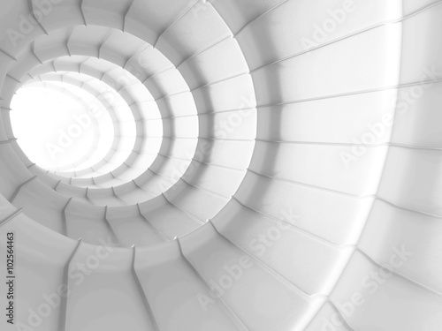 White Abstract Tunnel Design Background