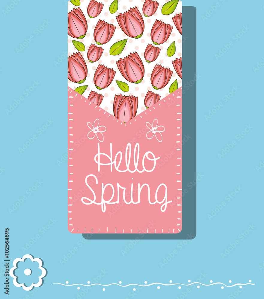 Naklejka premium hello spring design 