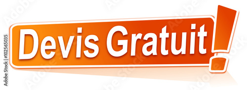 devis gratuit sur étiquette orange