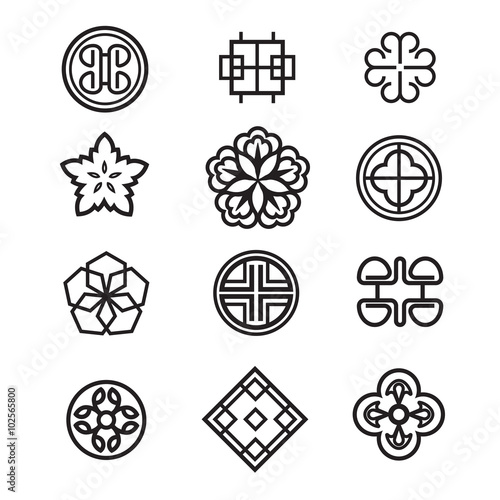Korean traditional symbol vector image