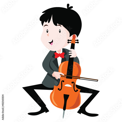 Musician play music instrument illustration vector
