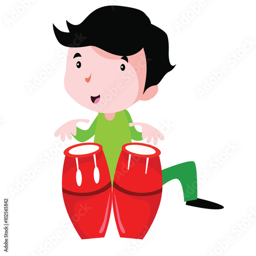 Musician play music instrument illustration vector