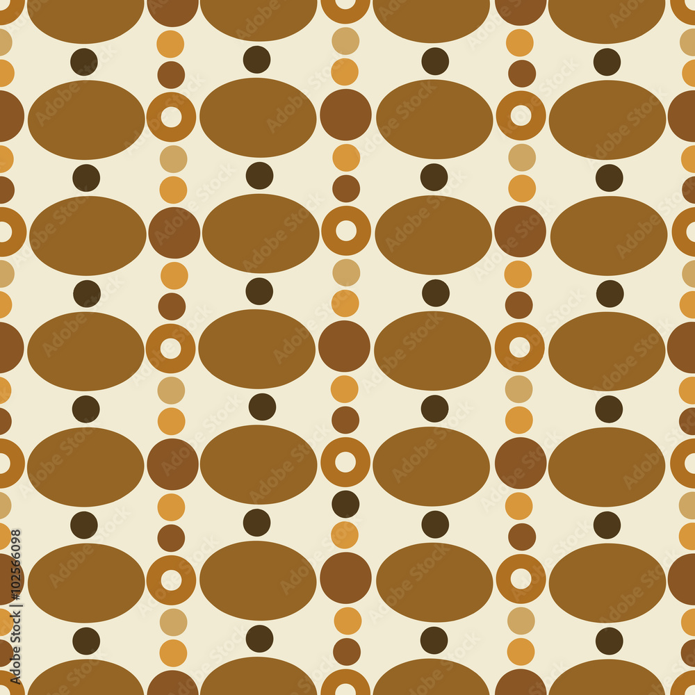 Obraz premium Retro random circles background. Seamless pattern.レトロランダム円形パターン