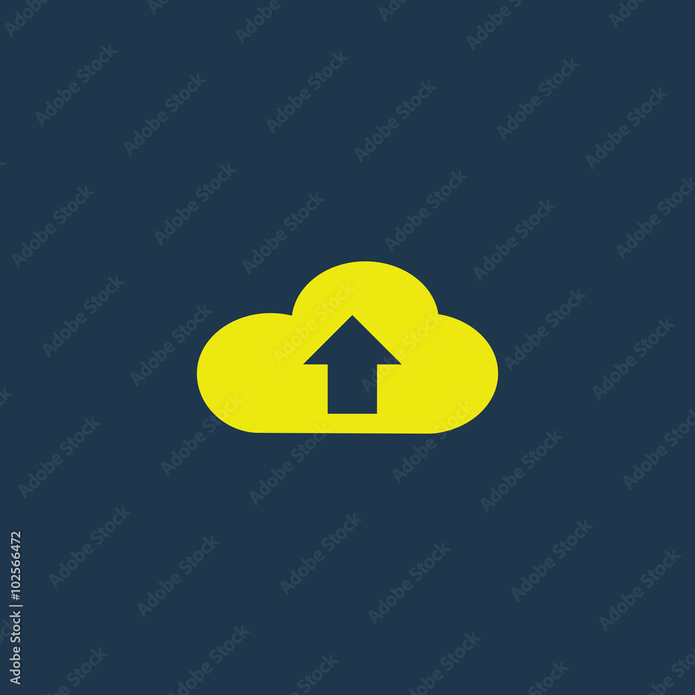 Green icon of Upload on dark blue background. Eps.10 Green icon of Upload on dark blue background. Eps.10
