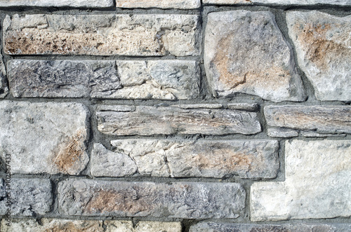 New colorful stone wall closeup