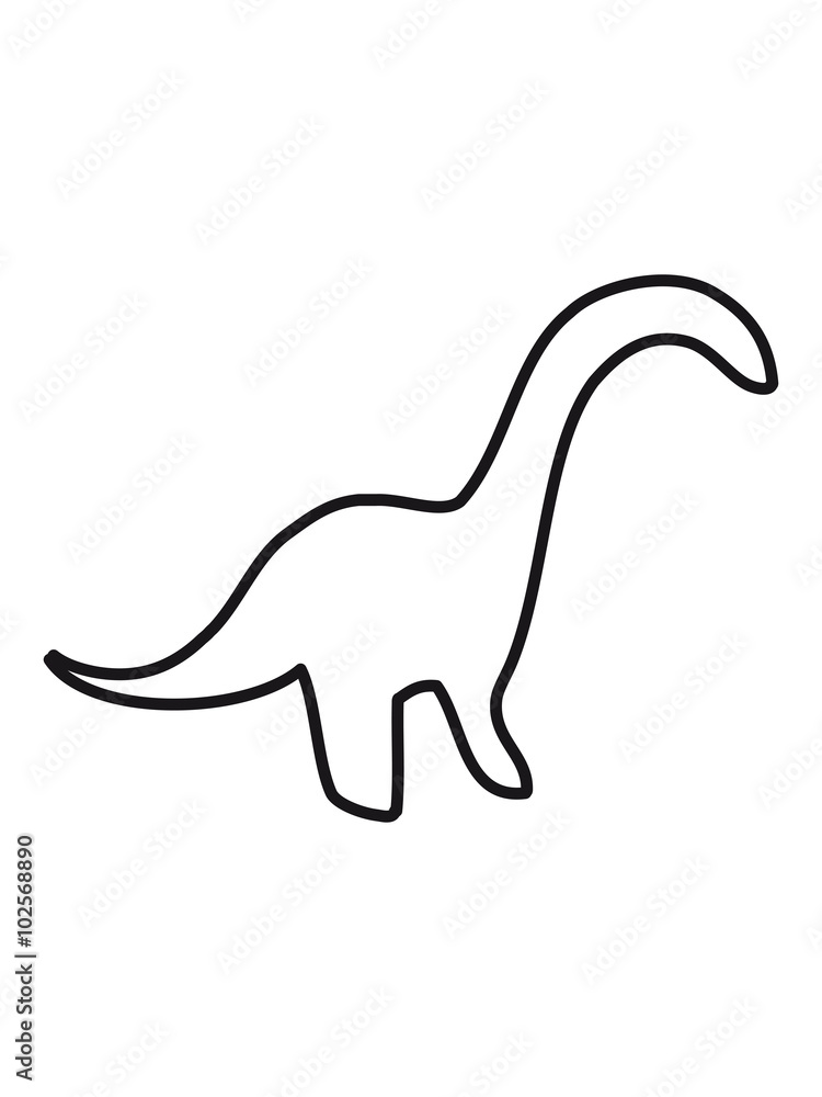 Fototapeta premium Dinosaur Brontosaurus button