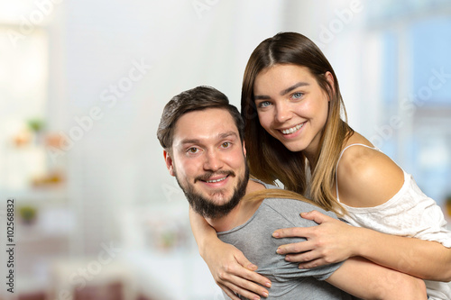 Free Download Cheerful young couple standing - GFXLoad