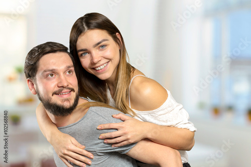 Free Download Cheerful young couple standing - GFXLoad