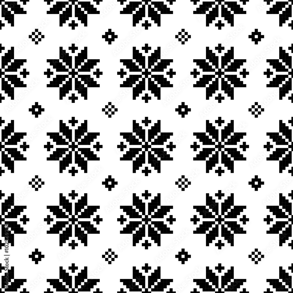 Seamless vector background with Norwegian snowflakes. Print. Repeating background. Cloth design, wallpaper. Seamless vector background with Norwegian snowflakes. Print. Repeating background. Cloth design, wallpaper.