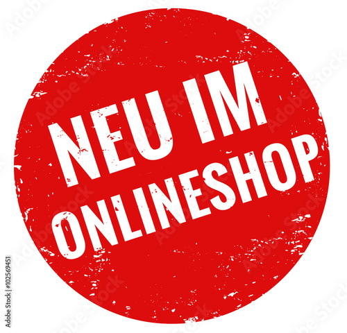Neu im Onlineshop rot grunge Stempel