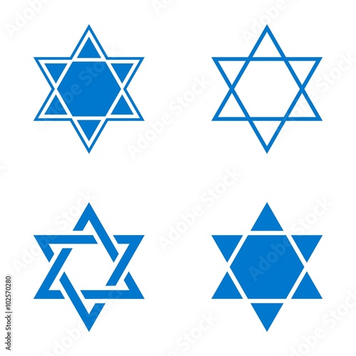 Vector star of Israel icon