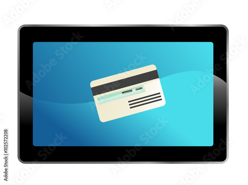 tablet with credit card