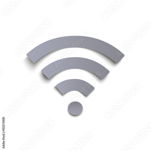 Wi-fi icon isolated on white background.