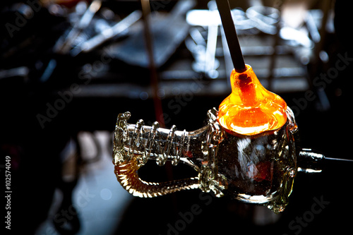 glassmaker in Vimbodi, Tarragona, Catalonia, Spain photo