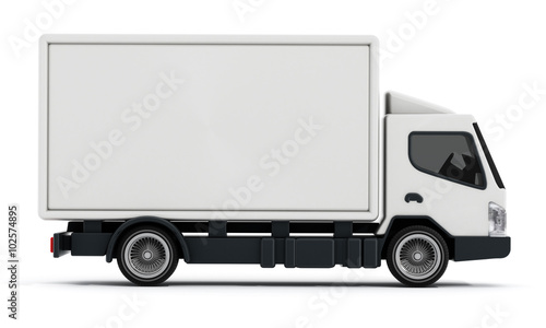 White delivery truck