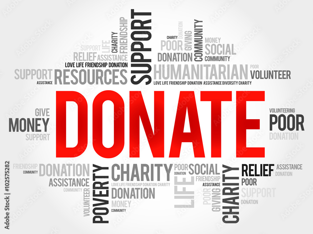 Fototapeta premium Donate word cloud concept