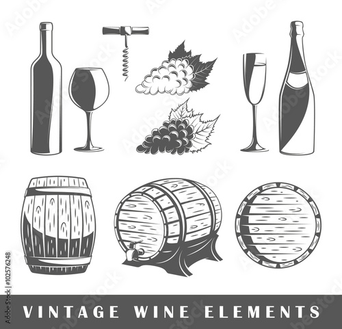 Set of elements of the wine