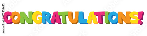 "CONGRATULATIONS" Letter Banner
