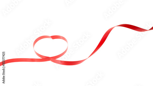 red heart ribbon