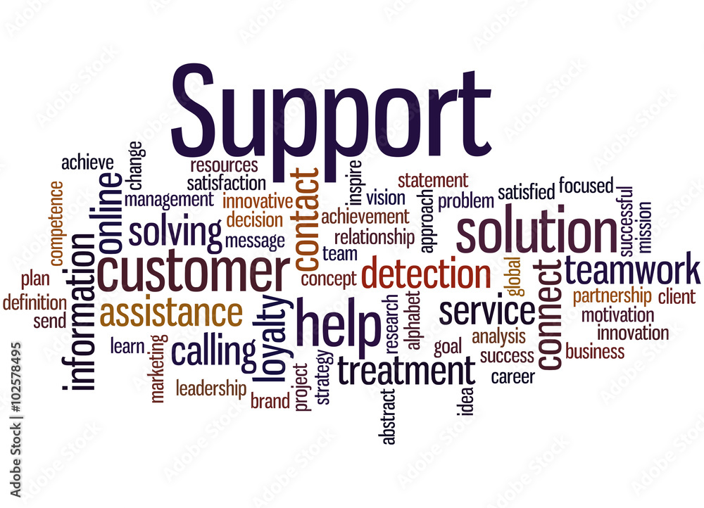 Support, word cloud concept 6