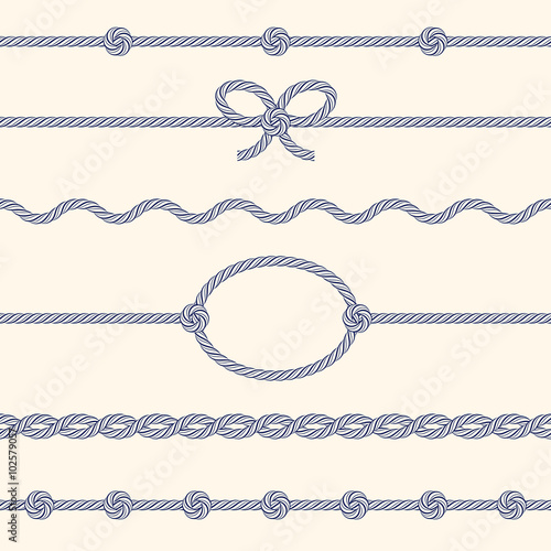 Set of rope borders