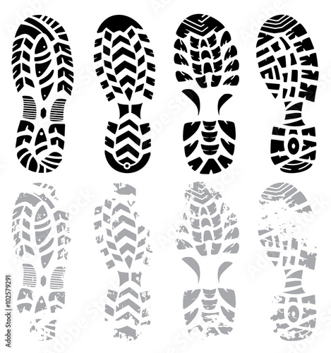 footprint vector set