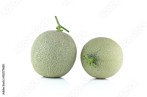 cantaloupe melon isolated on the white background