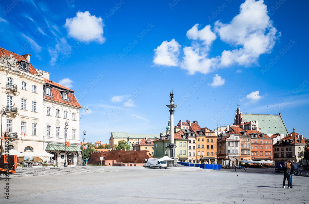 Street view of Central part of Warsaw
