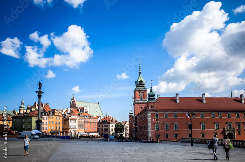 Street view of Central part of Warsaw
