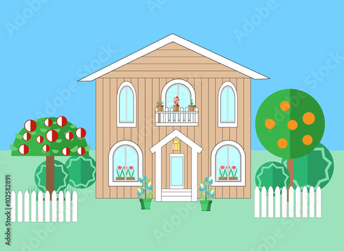 the elements of landscape design in the garden during summer