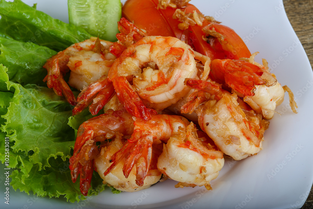 Grilled shrimps with garlic Grilled shrimps with garlic
