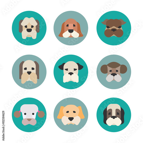 Pets vector icons - dogs elements